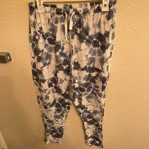Old Navy Blue and White Tie Dye sleep pants